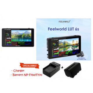 FeelWorld monitor LUT6S 6" 2600 cd/m² 4K HDMI/3G-SDI Touchscreen